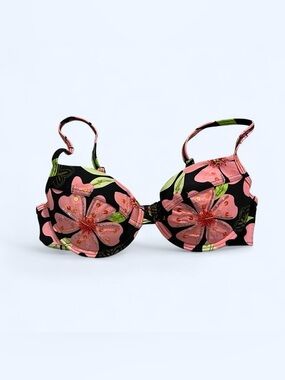 Vintage floral sequin and beaded bikini top